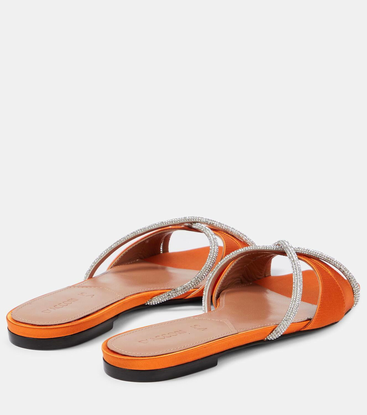 D'Accori Lust crystal-embellished satin slides