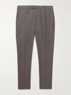 Sunspel - Straight-Leg Textured Wool-Blend Suit Trousers - Brown