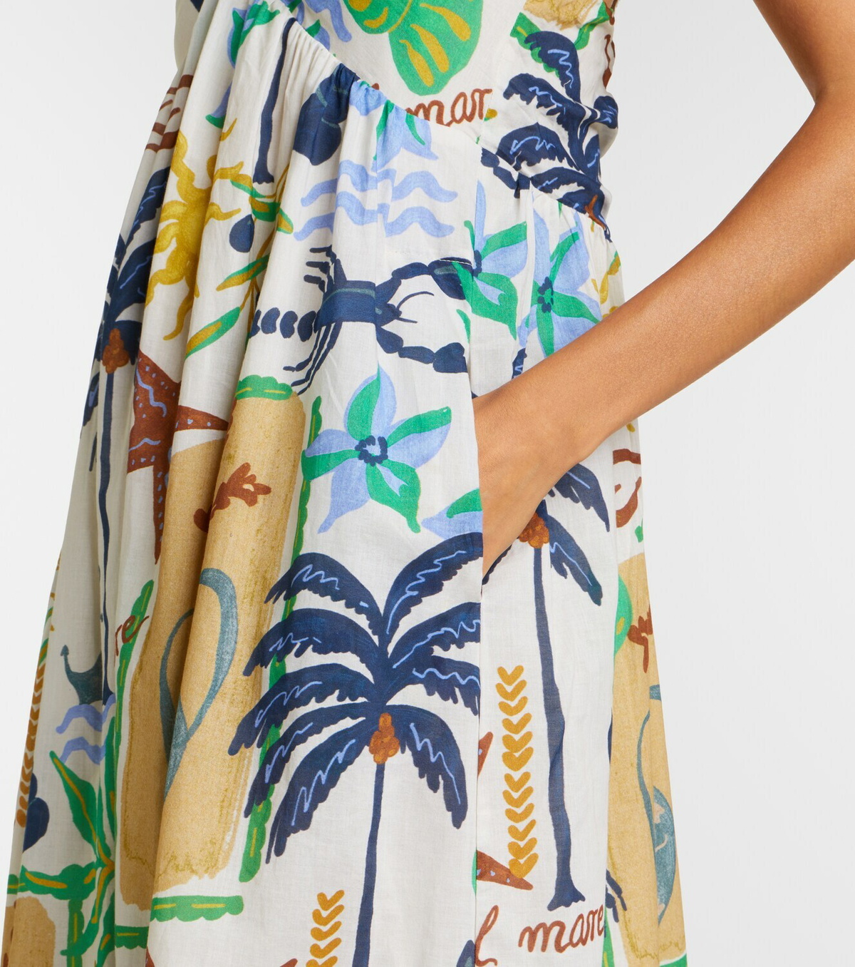 Velvet Leyla printed cotton midi dress