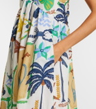 Velvet Leyla printed cotton midi dress