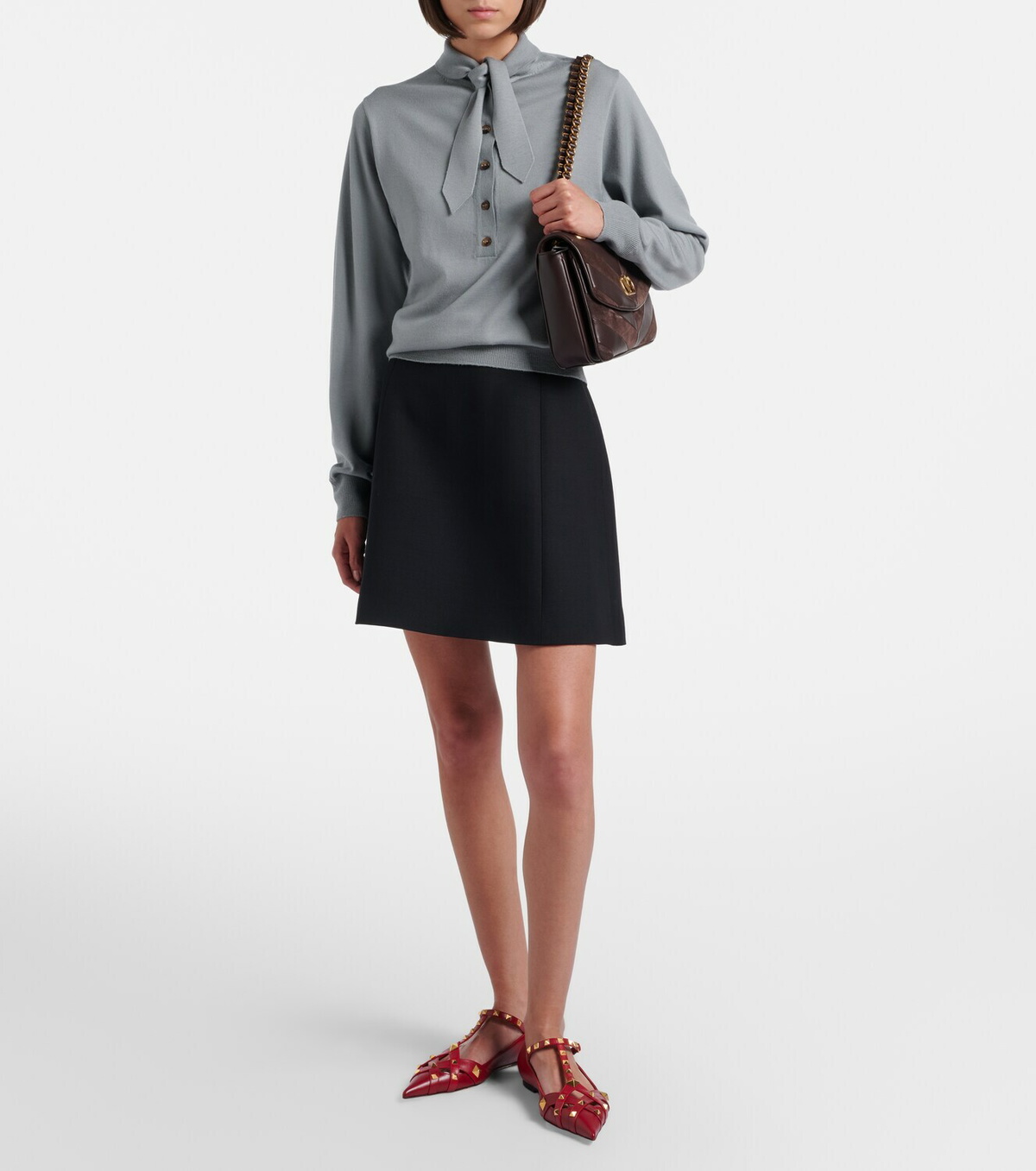 Valentino Garavani Studdy leather ballet flats
