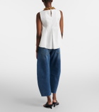 Frame Bubble Crop barrel-leg jeans