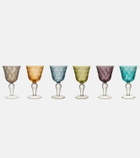 Polspotten Blocks set of 6 wine glasses
