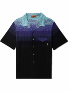 Missoni - Camp-Collar Crochet-Knit Cotton-Blend Shirt - Blue