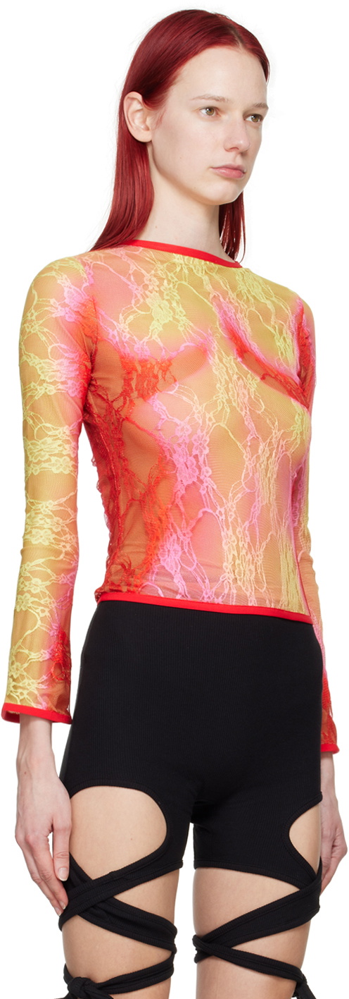 Sinead Gorey Yellow & Red Gradient Long Sleeve T-Shirt