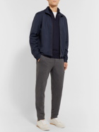 LORO PIANA - Virgin Wool Half-Zip Golf Sweater - Blue