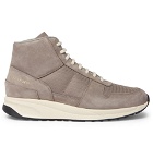 Common Projects - Track Vintage Nubuck and Mesh High-Top Sneakers - Men - Gray