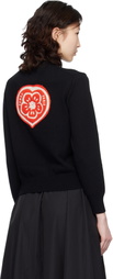 Kenzo Black Kenzo Paris 'KENZO Boke Heart' Cardigan