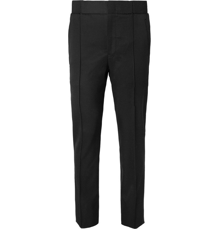 Photo: Berluti - Slim-Fit Tapered Wool-Gabardine Trousers - Men - Black