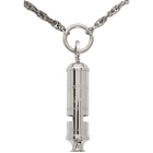 Marine Serre Silver Long Whistle Necklace