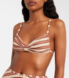 Montce Devin striped bikini top