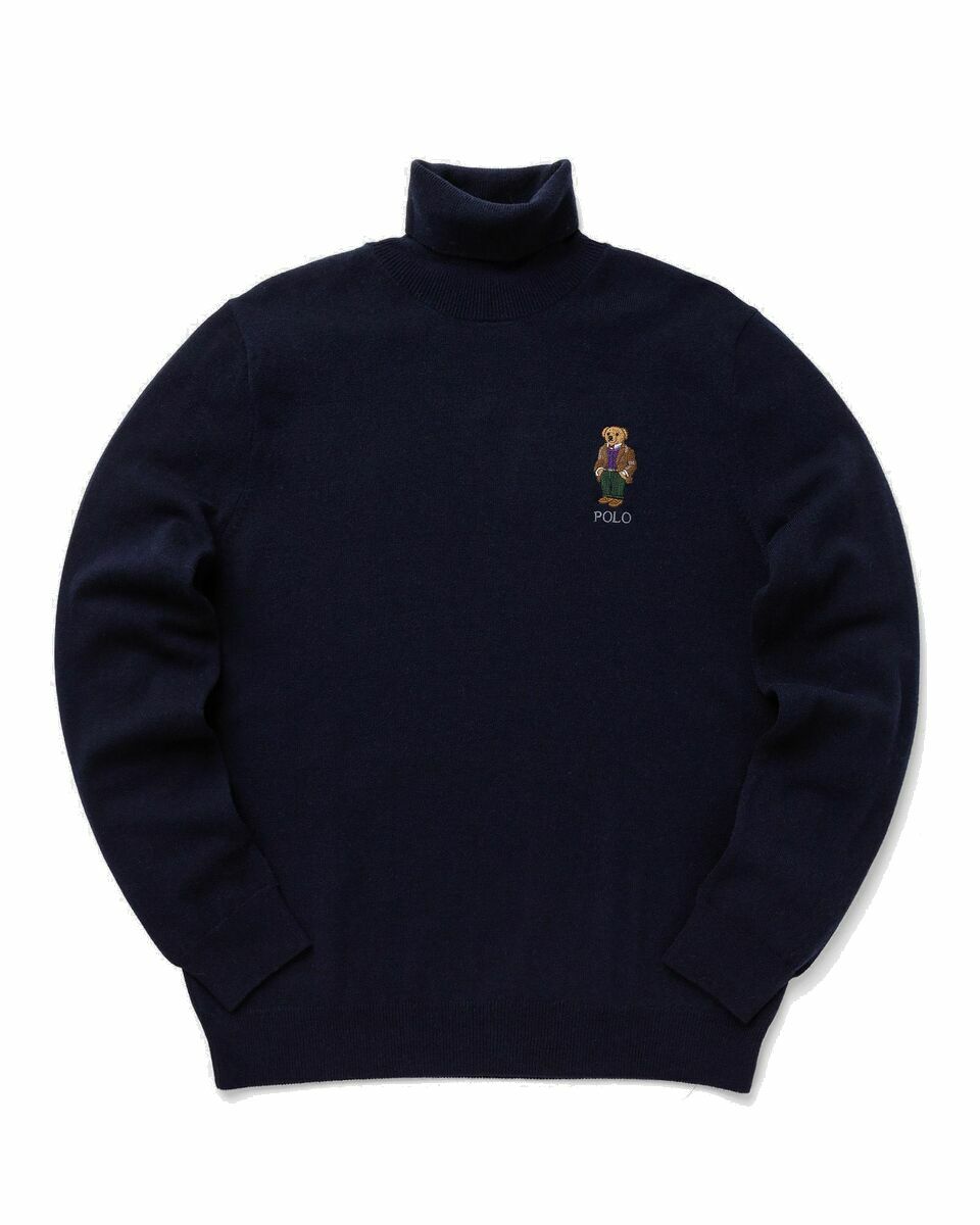 Photo: Polo Ralph Lauren Lsbearembtn Long Sleeve Pullover Blue - Mens - Pullovers