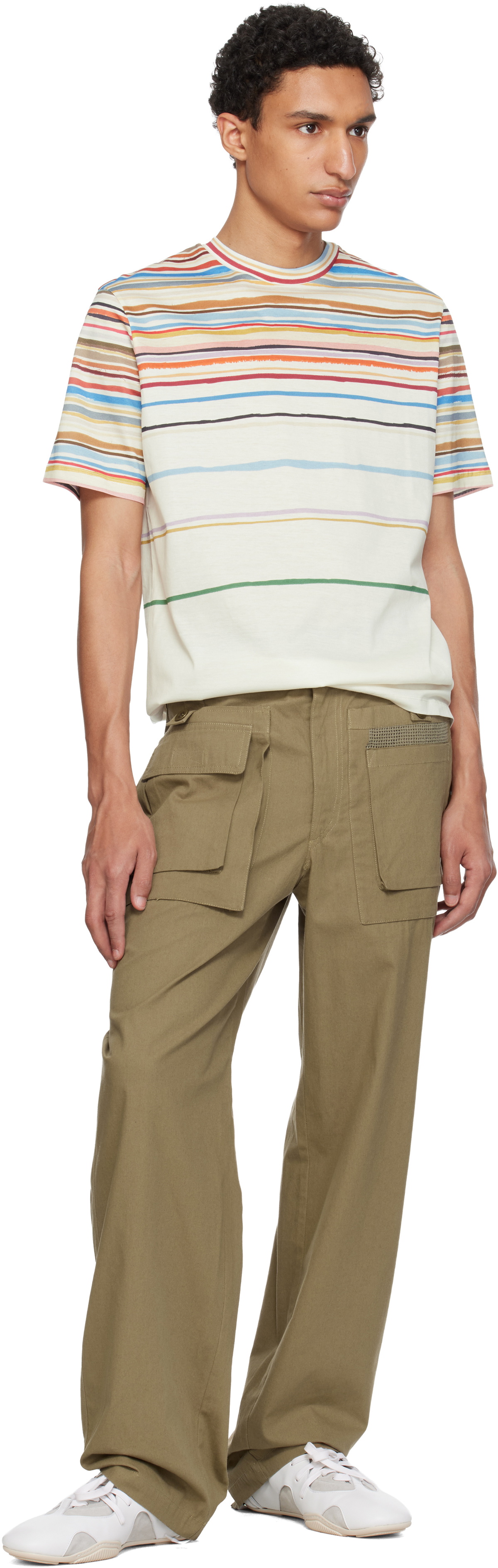 Paul Smith Off-White 'Painted Signature Stripe' T-shirt