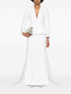 Huishan Zhang White Sanna Silk Blazer