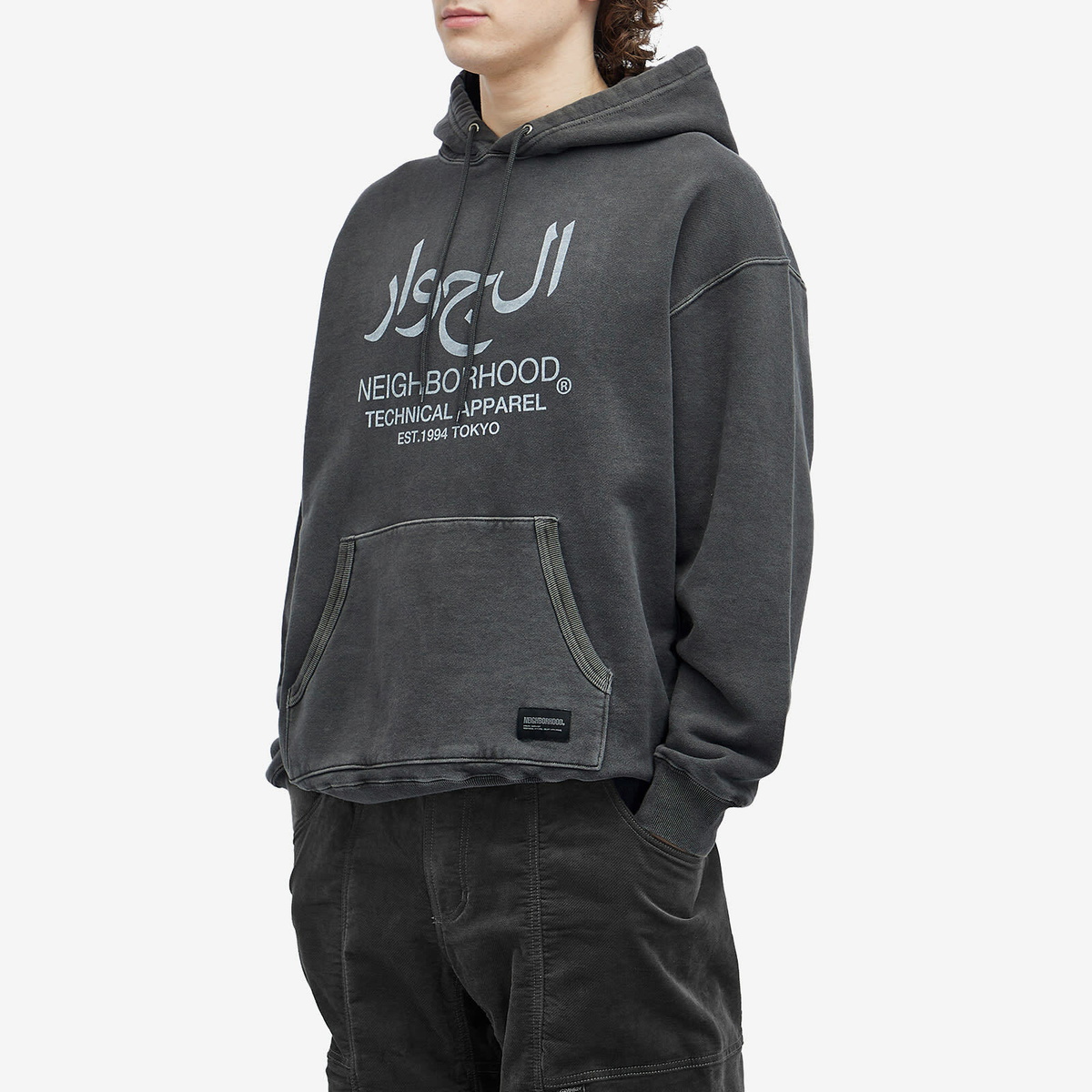 トップス NEIGHBORHOOD PIGMENT DYED SWEAT HOODIELS Neighborhood Men's Pigment Dyed Hoodie in Black Neighborhood