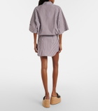 The Attico Striped cotton polo dress