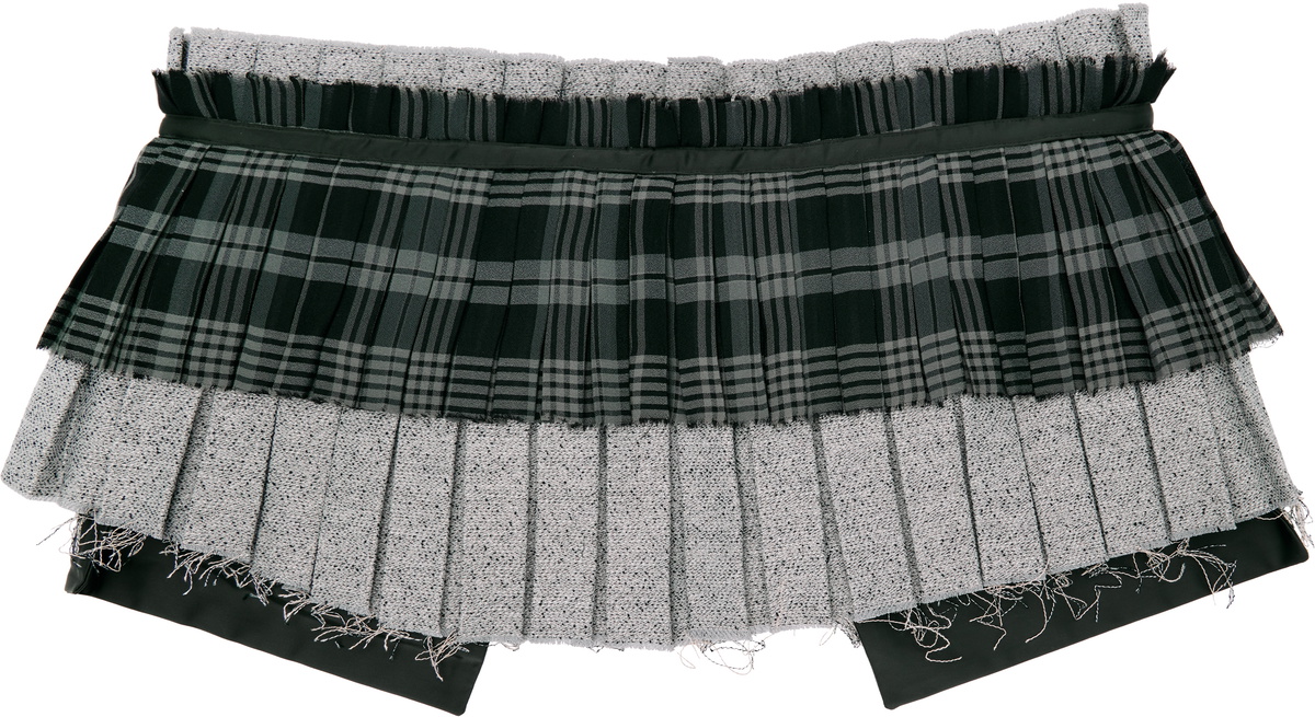 OPEN YY Khaki Pleats Layered Pocket Belt