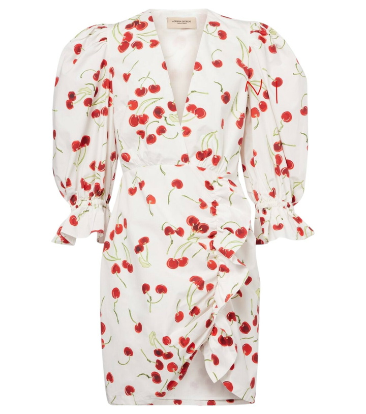Photo: Adriana Degreas Puff-sleeve cotton-blend minidress