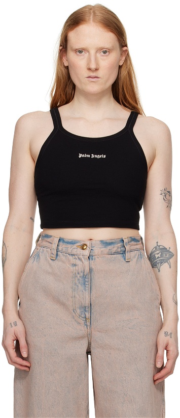Photo: Palm Angels Black Cropped Tank Top