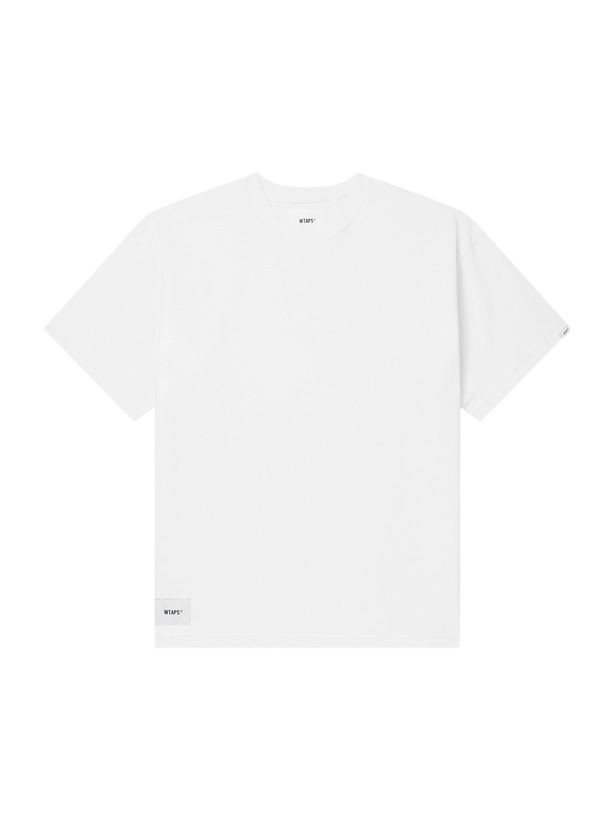 Photo: WTAPS - Sign-YD Logo-Embroidered Cotton-Jersey T-Shirt - White