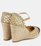 Aquazzura Sunburst 120 metallic espadrille wedges