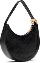 Marine Serre Black Moonogram Embossed Leather Eclips Mini Bag