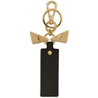 Fendi Black and Gold Bag Bugs Charm Keychain
