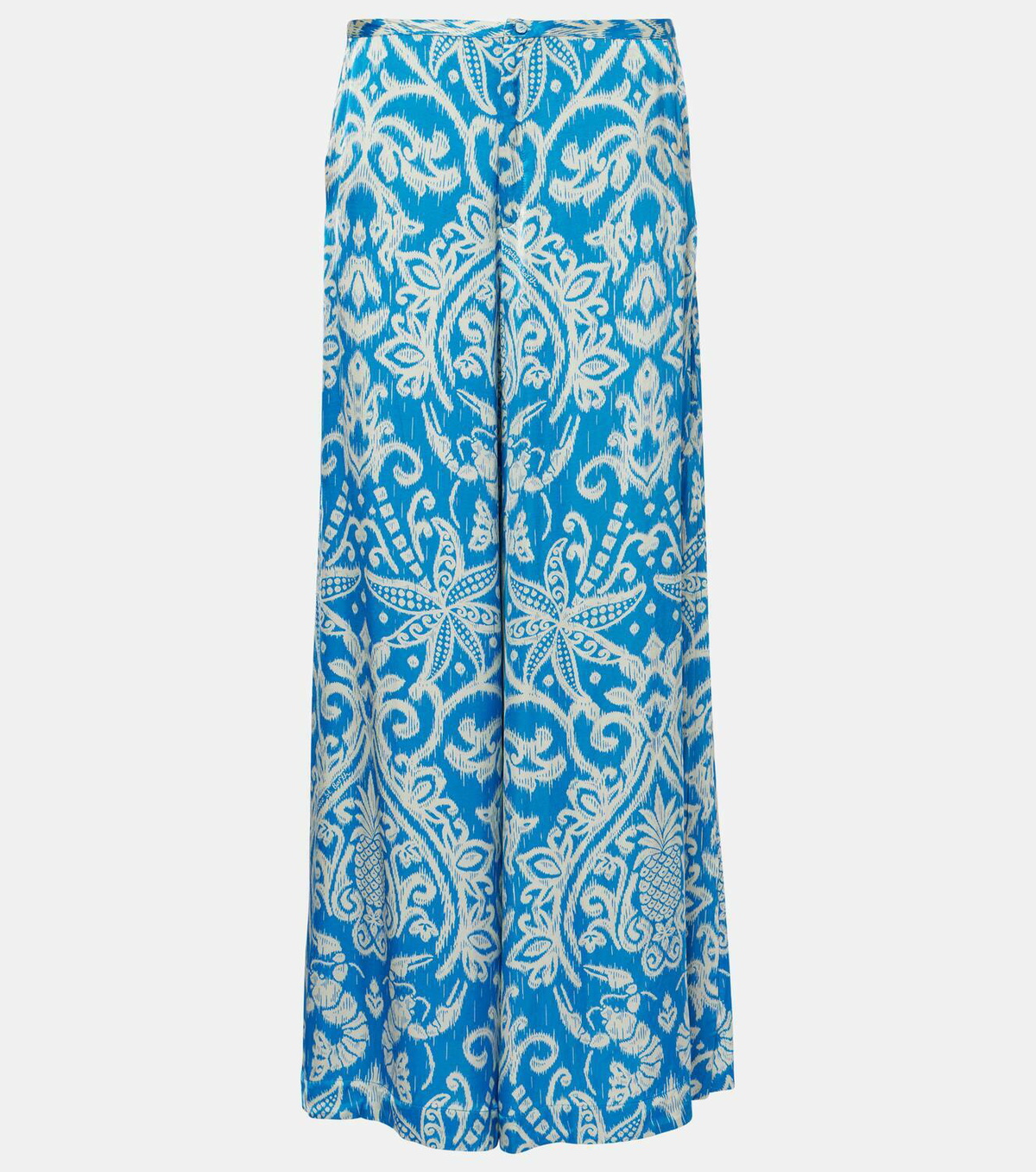 Poupette St Barth Clea high-rise printed wide-leg pants
