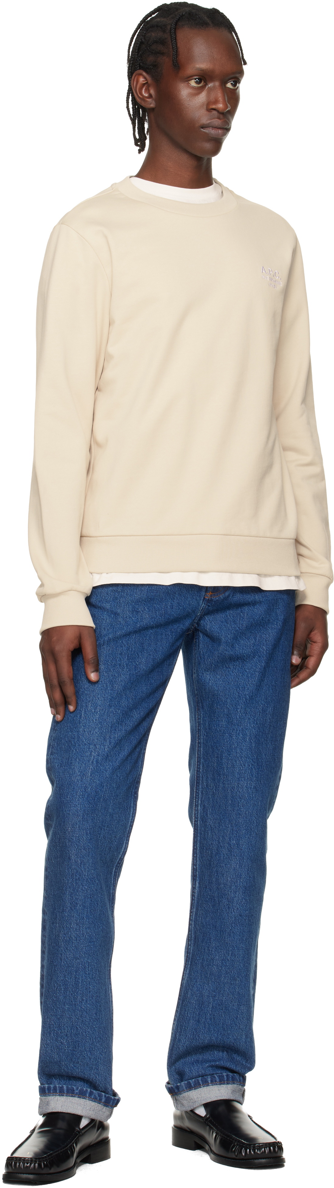 A.P.C. Beige Standard 'Rue Madame' Sweatshirt
