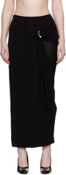 Jean Paul Gaultier Black 'Gaultier Piercing' Double Layer Maxi Skirt