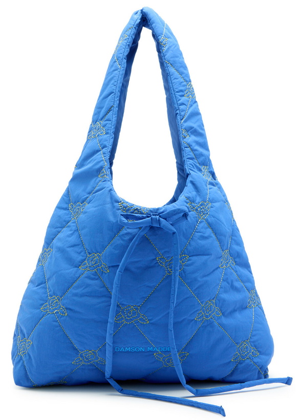 Photo: Damson Madder Roisin Quilted Hobo bag - Blue - One Size
