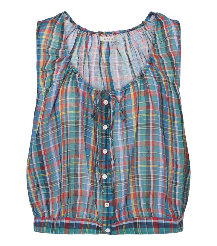 Photo: Dôen Theo plaid cotton crop top
