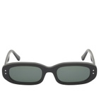 Monokel April Sunglasses in Black/Green Solid 