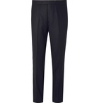 Favourbrook - Black Grosgrain-Trimmed Wool-Twill Tuxedo Trousers - Blue