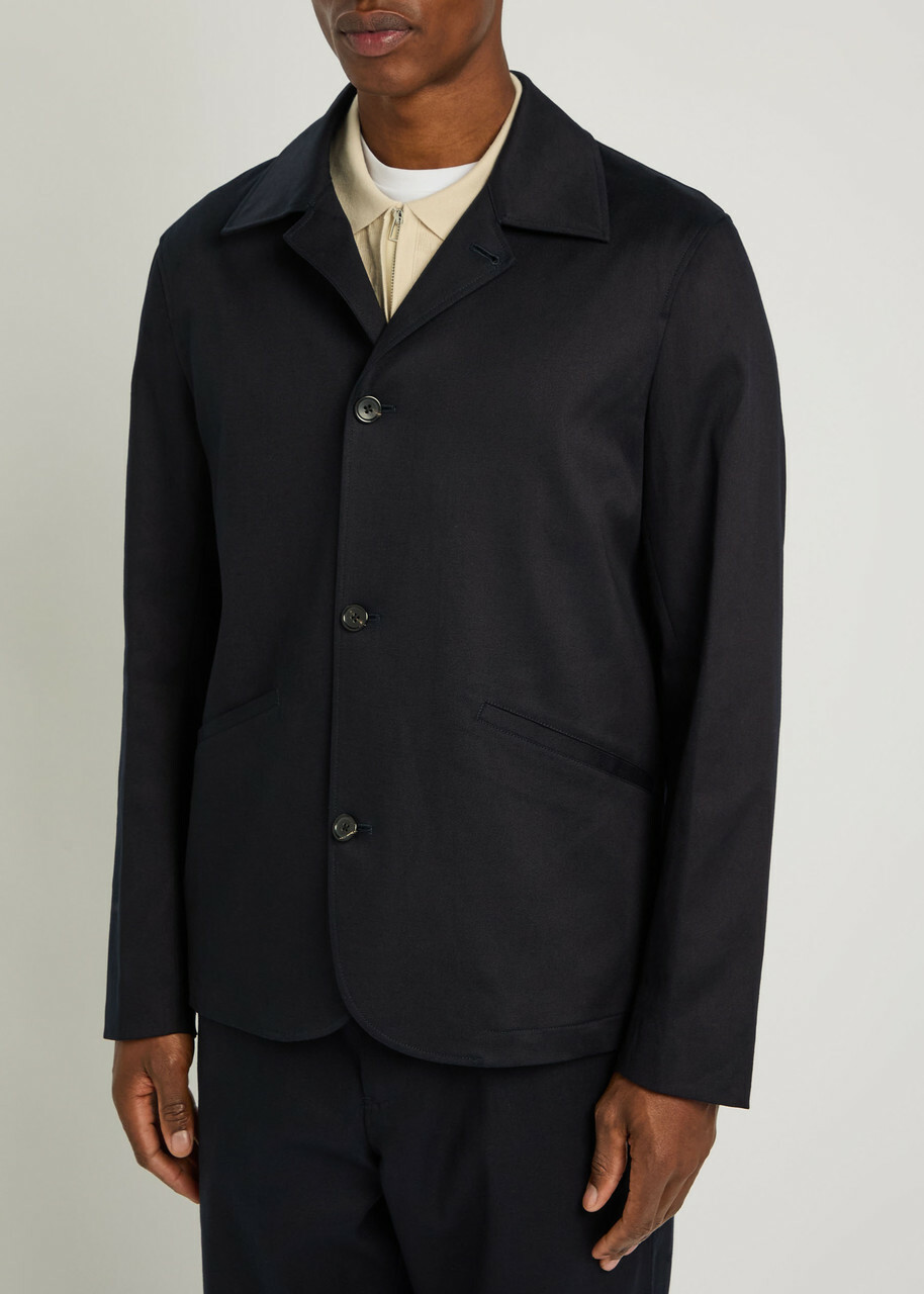 PS Paul Smith Tailored Lyocell and Cotton-blend Jacket Navy