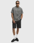 Thisisneverthat Damaged Denim Zip S/S Shirt Grey Mens Shortsleefe