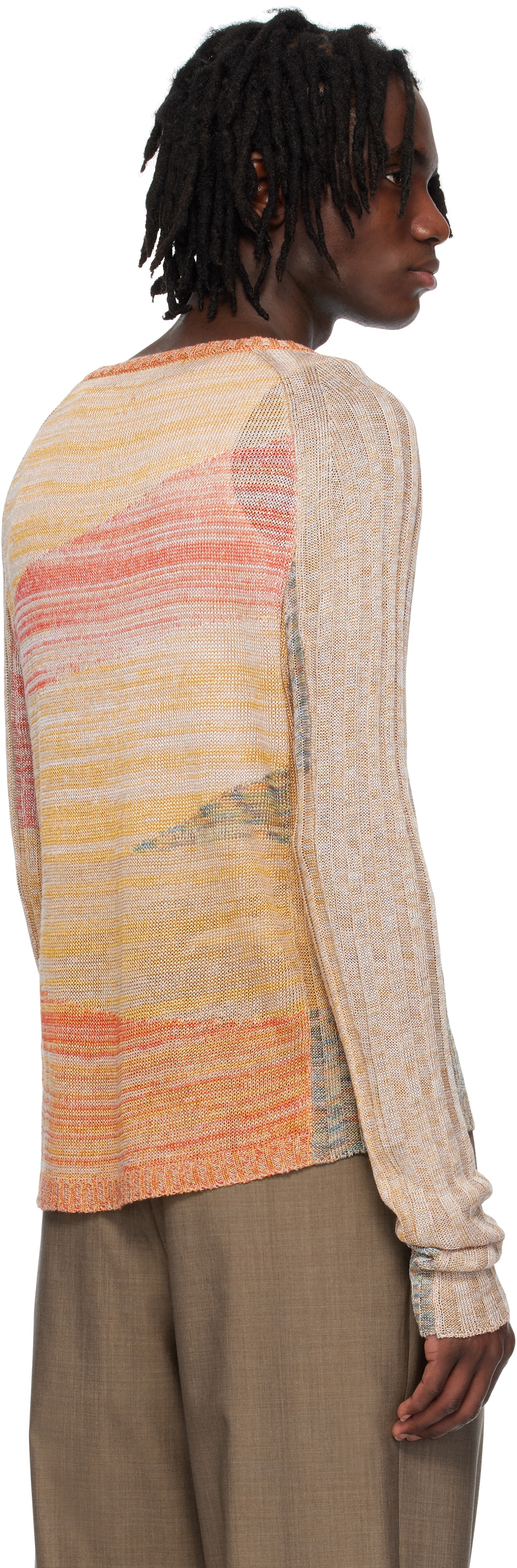 Eckhaus Latta Orange & Beige Symphony Sweater