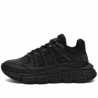 Versace Men's Baroque Trigreca Sneakers in Black/Anthracite