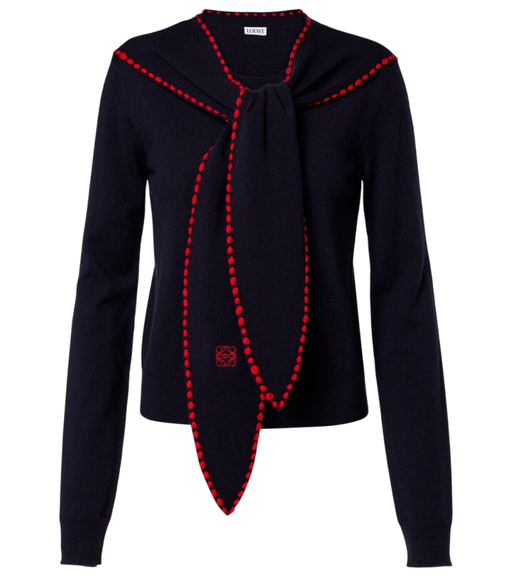 Photo: Loewe Scarf-detail wool sweater