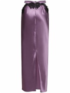 FLEUR DU MAL - Silk & Lace Cutout Maxi Skirt