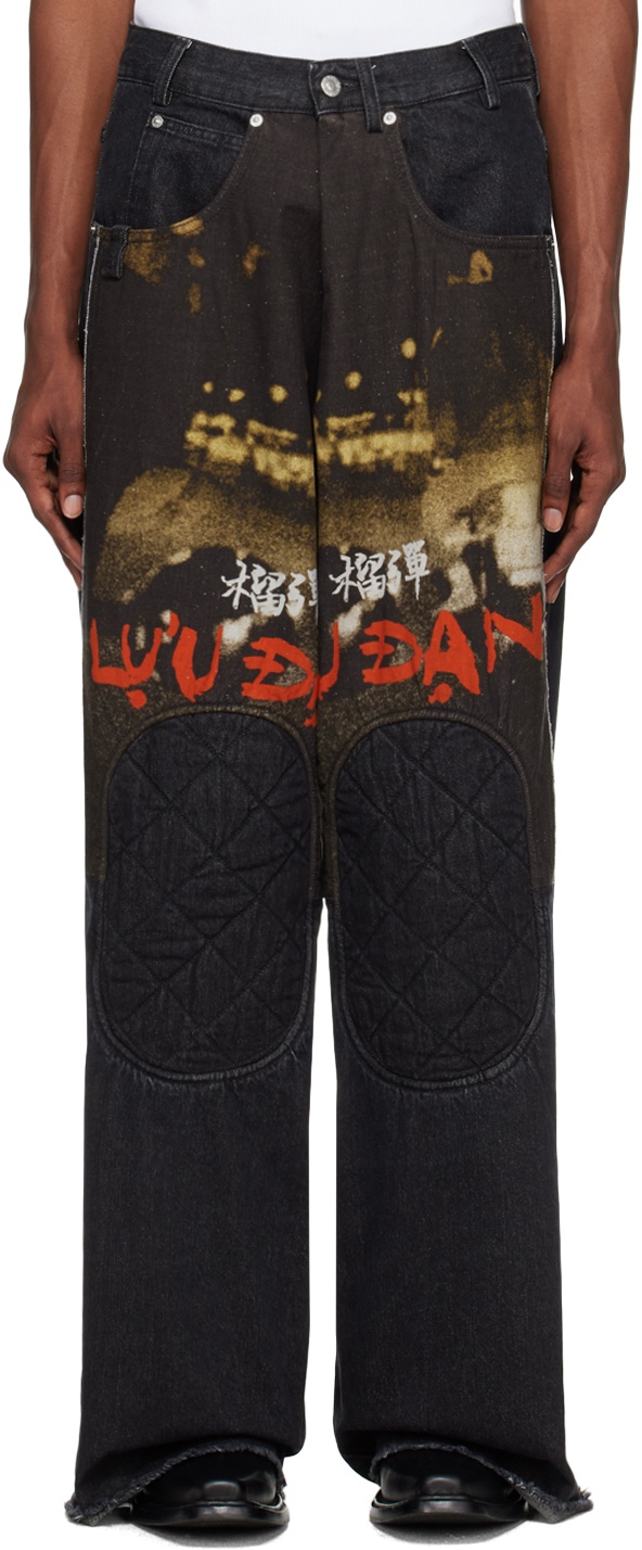 Photo: LU'U DAN Black Knee Patch Jeans