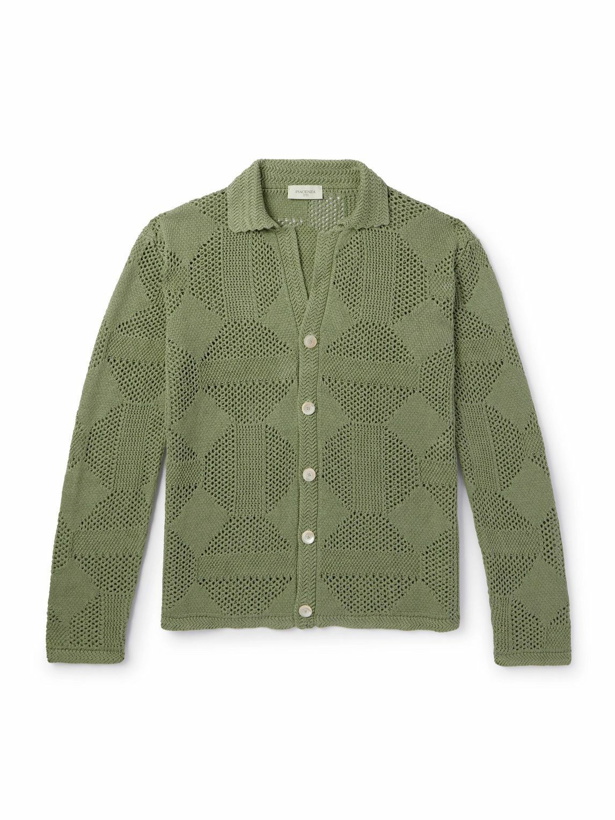 Photo: PIACENZA 1733 - Crocheted Linen and Cotton-Blend Shirt - Green