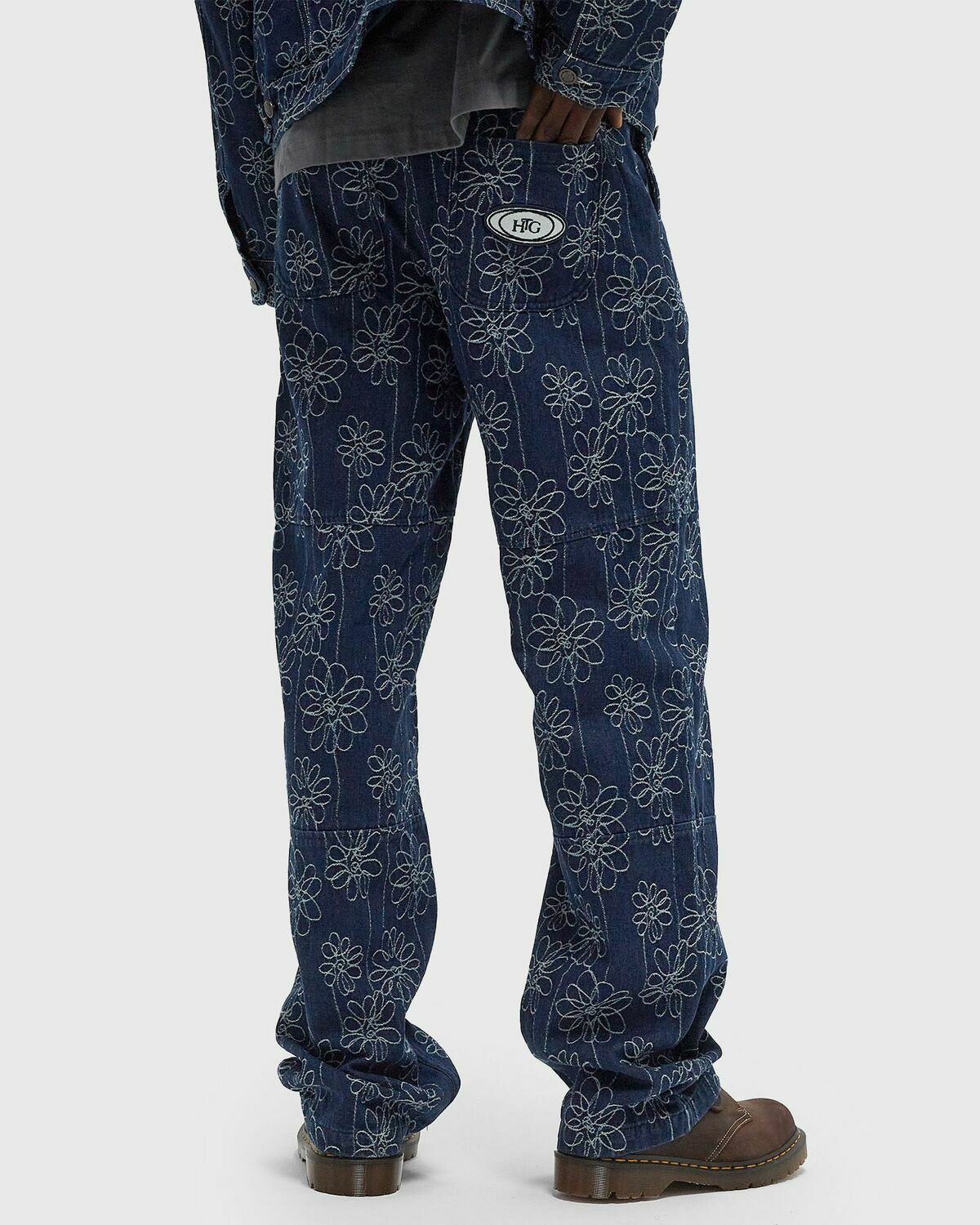 Honor The Gift FLOWER JACQUARD PANT Blue Mens Casual Pant