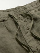Altea - Mattia Straight-Leg Linen Trousers - Green