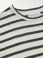 Officine Generale - Striped Cotton T-Shirt - Neutrals