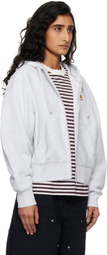 Carhartt Work In Progress Gray American Script Hoodie