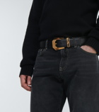 Versace - Medusa buckle leather belt