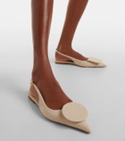 Jacquemus Les Slingbacks Duelo Plates canvas flats