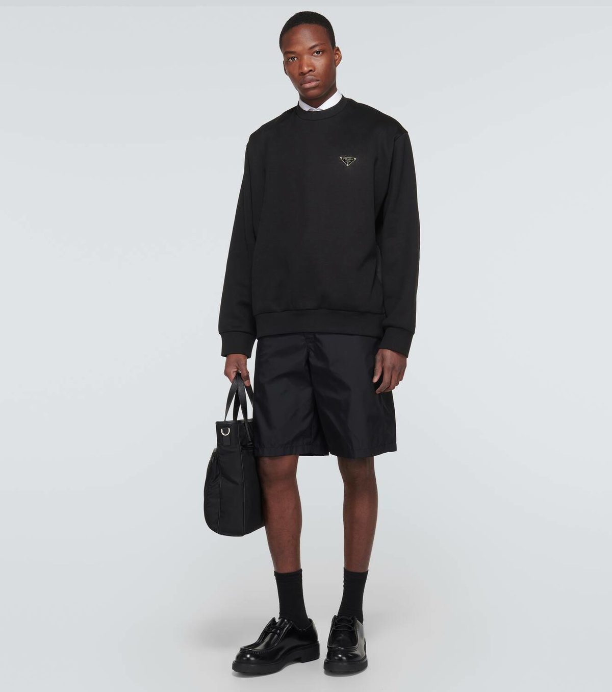 Prada Logo cotton-blend sweatshirt