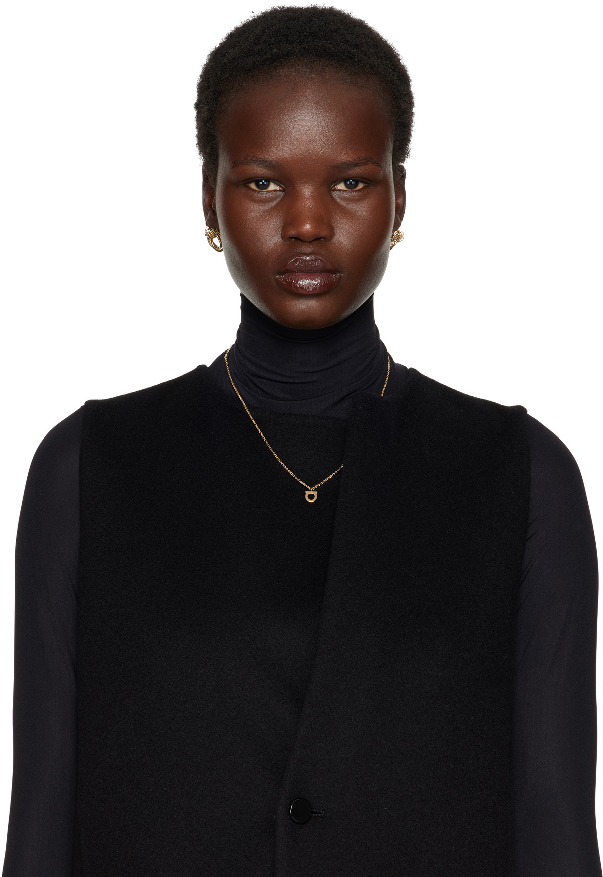 Ferragamo Gold Gancini Crystals Necklace